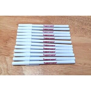 Lot of 12‎ BIC Tupperware Consultant Logo Blue Ink Advertising Pens
